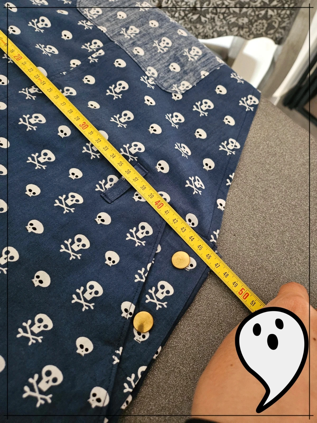 handgemaakte combi short met schattige doodshoofd – photo 6